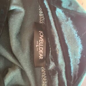 Green/aqua crushed velvet tunic